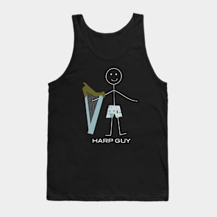 Funny Mens Harp Guy Tank Top